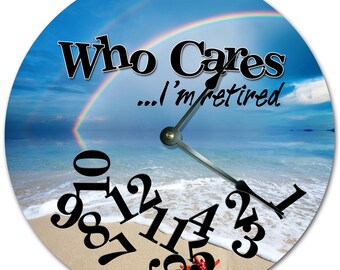 Retired Rainbow Beach Clock - 10.5" MDF Wood Wall Decor