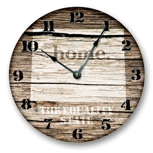 WYOMING State HOMELAND CLOCK - The Equality State - Large 10.5&quot; Wall Clock - Printed Wood Image - WY_FT