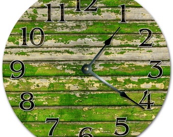 10.5" OLD WALL WOOD Clock - Living Room Clock - Large 10.5" Wall Clock - Home Décor Clock - 5150