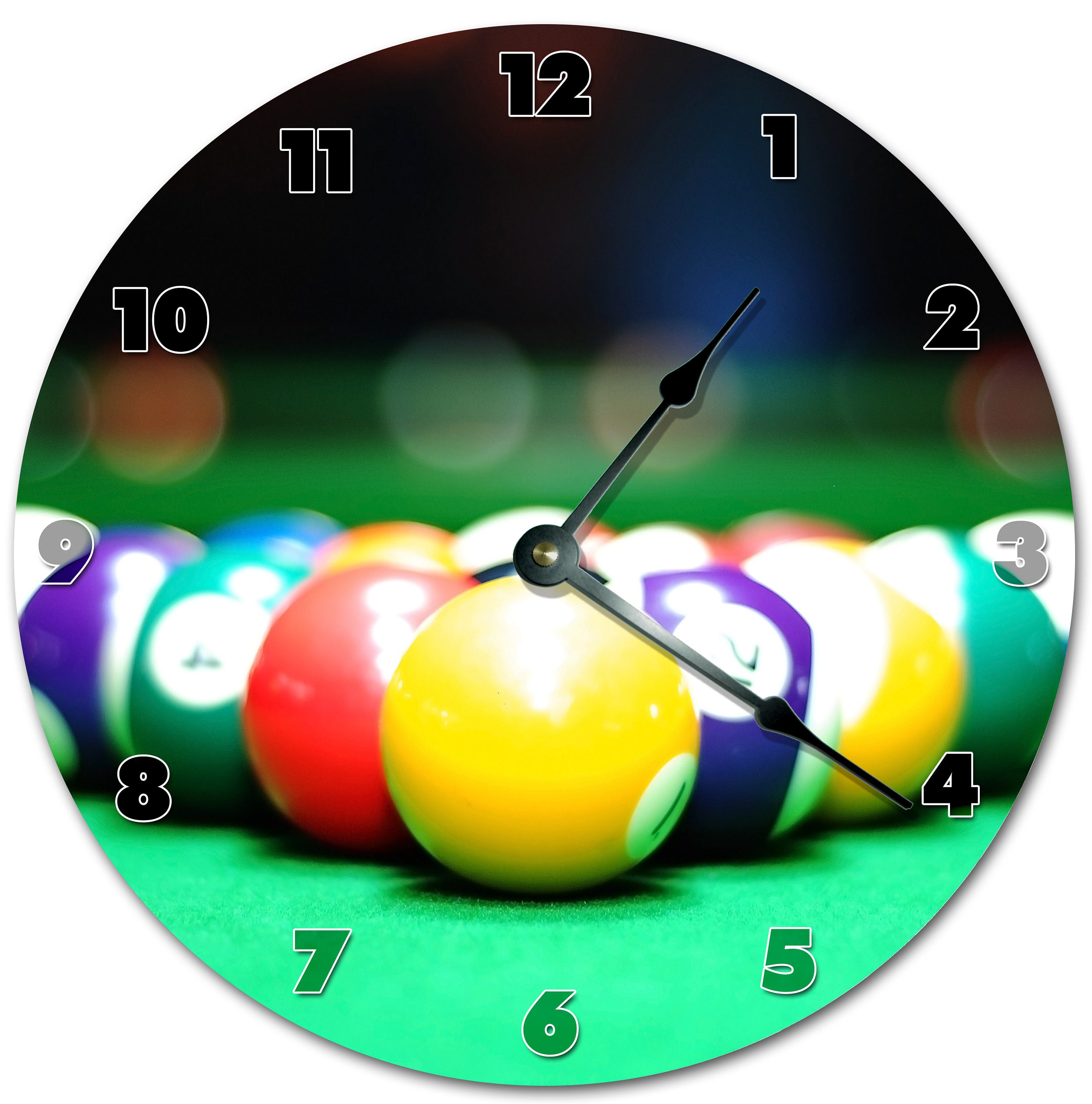 10.5 BILLIARD SET Clock Living Room Clock Large Etsy