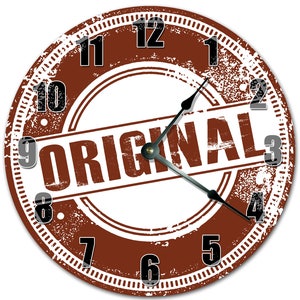 10.5&quot; ORIGINAL WORD Clock - Living Room Clock - Large 10.5&quot; Wall Clock - Home Décor Clock - 4111