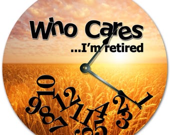 Retired Life 10.5" Wall Clock: Wheat Farm Decor