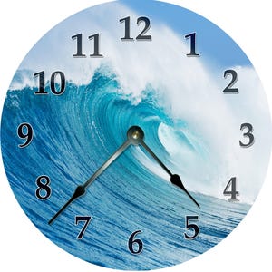 Ocean Wave Clock: Extra Large 15.5" Silent Wall Decor