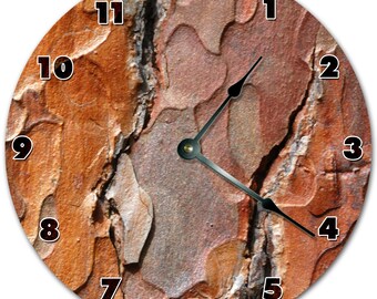 10.5" Broken Wall Clock - BROWN Clock - Living Room Clock - Large 10.5" Wall Clock - Home Décor Clock - 4425