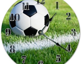 Soccer Ball Clock: 10.5" Living Room Wall Decor