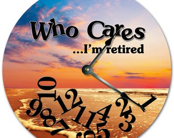 Retired Sunset Clock: 10.5" Living Room Wall Decor