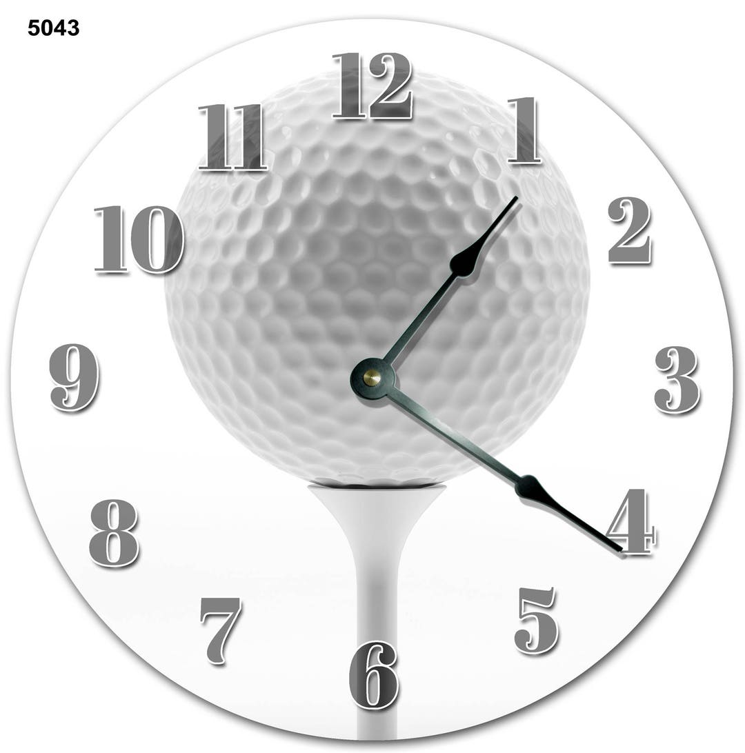 10.5 GOLF BALL Clock Golf Lover Clock Living Room Etsy