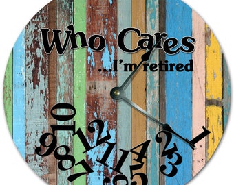 Retired Wood Design Clock: 10.5" Living Room Decor
