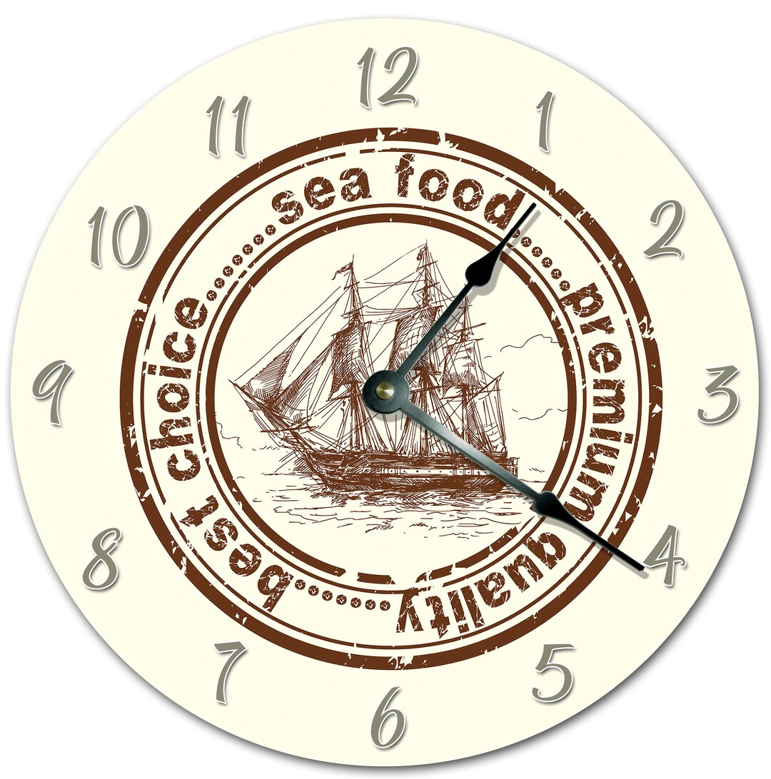 10.5 BOAT Clock Living Room Clock Large 10.5 Etsy