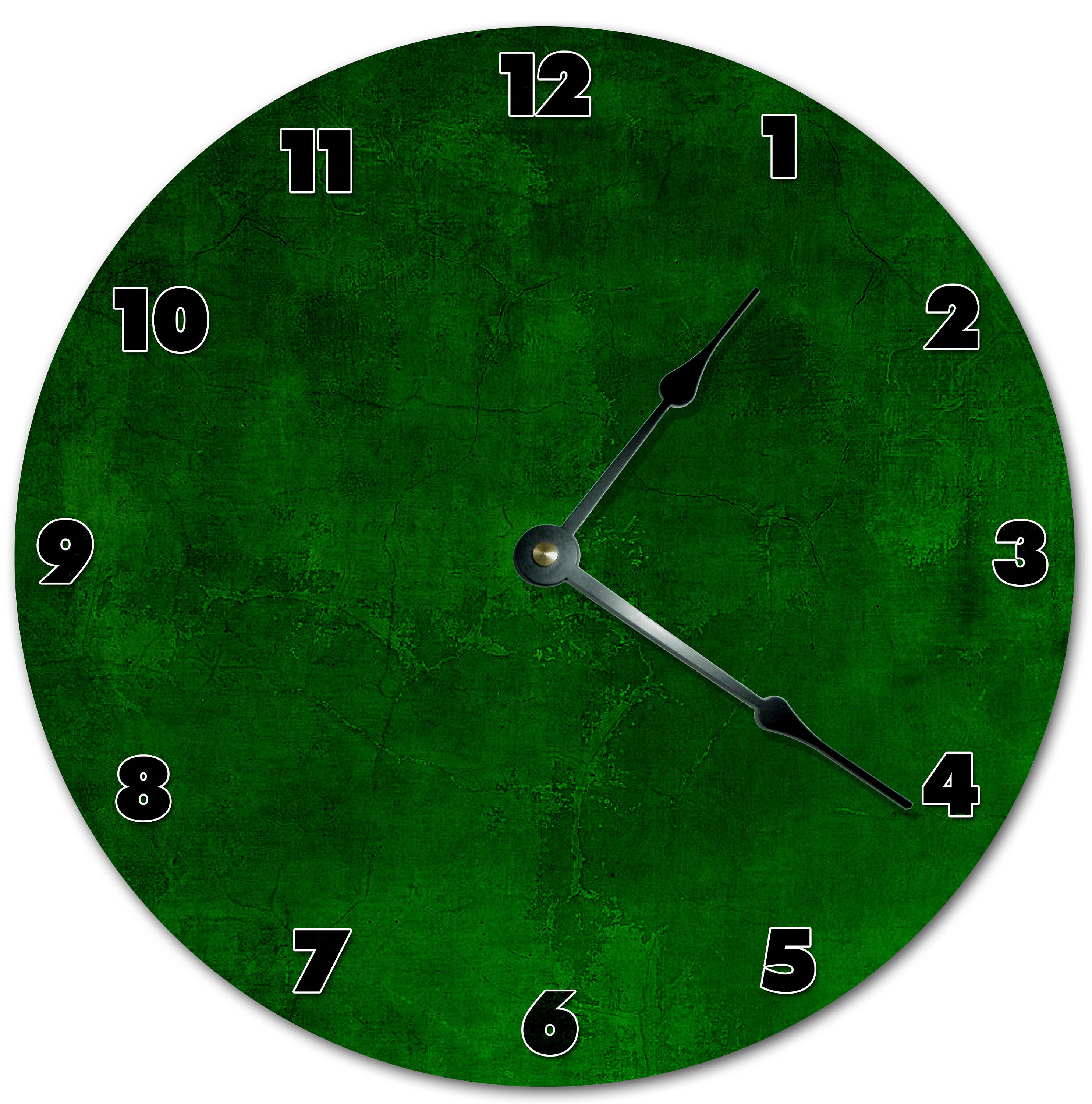 10.5 Green SMOOTH TEXTURED Clock Living Room Clock Etsy