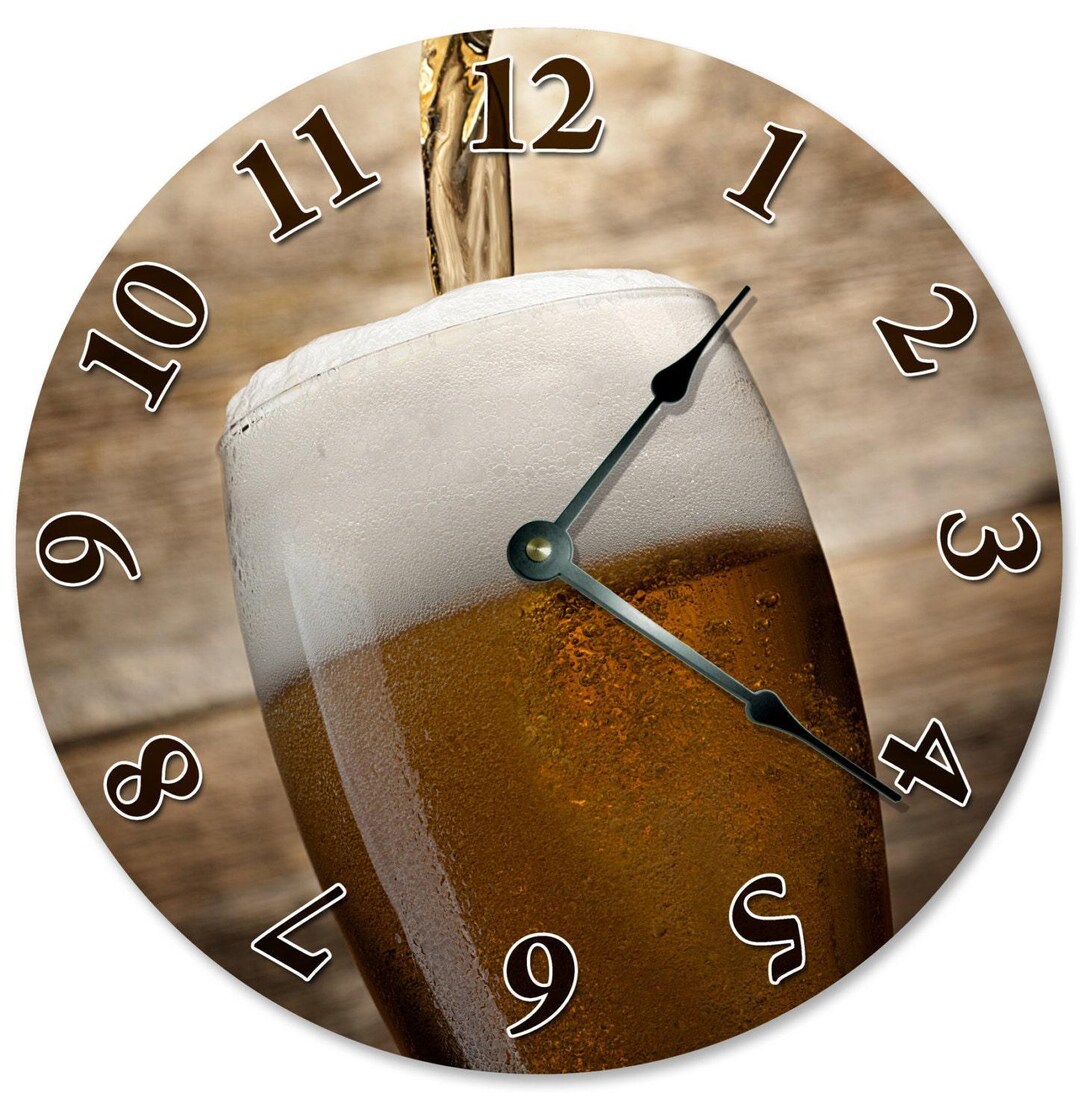 Beer Glass Wall Clock: 10.5