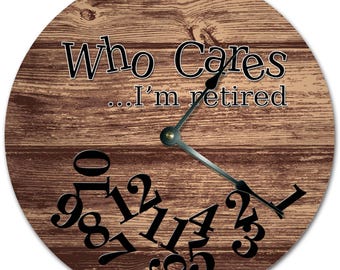 Retired Wood Design Clock: 10.5" Living Room Decor