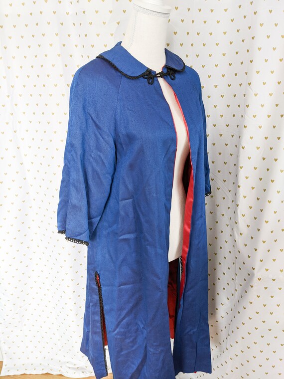 Peter Pan Parade - Vintage 1950s 1960s Blue Satin… - image 3