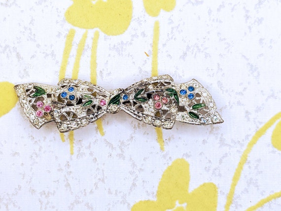 Put A Bow On It - Vintage Jewelry 1930s Floral Bo… - image 2