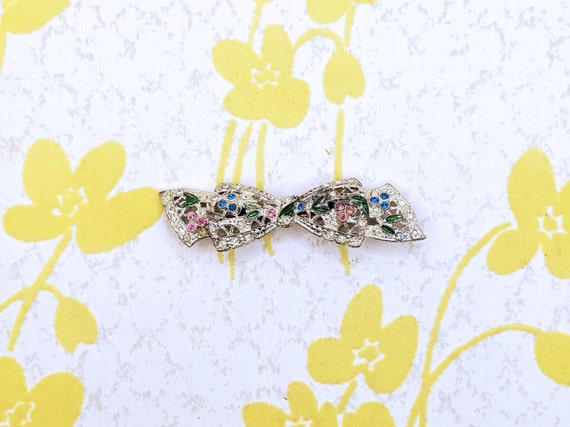 Put A Bow On It - Vintage Jewelry 1930s Floral Bo… - image 1