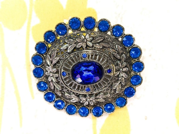 She Wore Blue Velvet - Vintage Jewelry 1930s Silv… - image 2