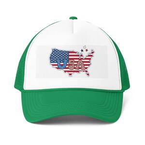 USA:s flagga karta truckerkeps | Amerikansk karta patriotisk hatt