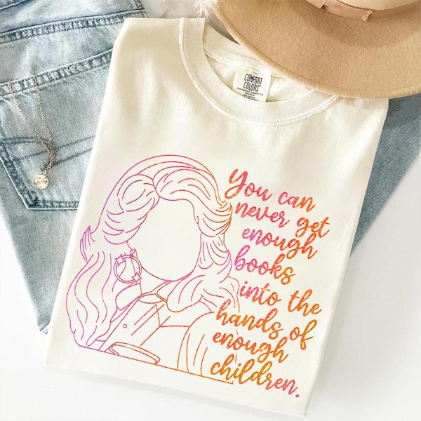 Book Dolly Parton Tee, Book Lover Shirt, Teacher Gift, Literary Tee, Reading Enthusiast Shirt