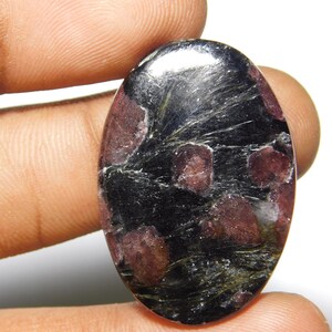Natural Ruby Fall Jasper Cabochon gemstone oval shape  33x22x5 mm 1 pices 34 Cts