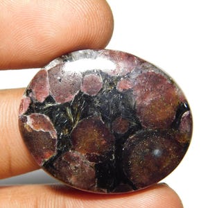 Natural Ruby Fall Jasper Cabochon gemstone oval shape  32x27x5 mm 1 pices 52 Cts