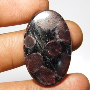 Natural Ruby Fall Jasper Cabochon gemstone oval shape  35x22x5 mm 1 pices 45 Cts