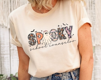 Halloween School Counselor Shirt, Spooky School Counselor, Counselor Appreciation Gifts, Counselor Halloween T-shirt
