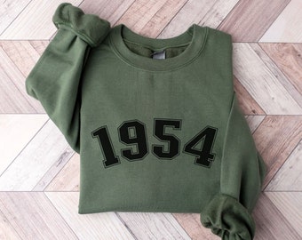 1954 Sweatshirt, 70th Birthday Sweater, 1954 Birth Year Crewneck for Her, 70th Birthday Shirt for Him, Gift for 70th Birthday, 1954 Sweater