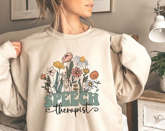 Speech Therapy Sweatshirt, Speechie SLP Language Pathologist Gift, Sign Language Sweatshirt, Language Pathology, Graduation Sweats