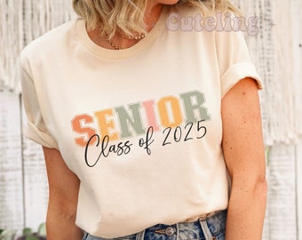 Senior 2025 Shirt, Class of 2025, College Senior, High School Senior, 2025 Graduate T-Shirt, Gift for Graduate Crew tees, Minimalist Senior