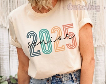 Senior 2025 Shirt, Class of 2025, College Senior, High School Senior, 2025 Graduate T-Shirt, Graduate Crew tees, Retro Vintage Senior shirt