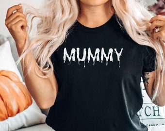 Mummy shirt Spooky Halloween Shirt Funny fall shirt for moms Tired Mom Vintage Halloween Shirt Goth Mummy Spooky Halloween