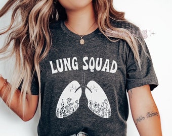 Lung Shirt, Respiratory Therapy, RT Shirt Lung Squad Shirt, Pulmonologist Shirt, RT Gifts, Lung Shirt, RT Shirts, Wildflowers Lung Squad