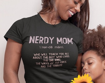 Nerdy Mom book lover tshirt fantasy lover geeky mother fantasy book reader shirt Mothers day shirt Sci-fi nerd