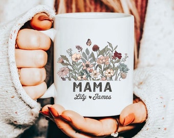 Custom Mama Mug, Mama Mug With Kids Names, Mother's Day Coffee Mug, Mothers Day Gift for New Mom Gift, Baby Shower Gift, Pregnancy Gift