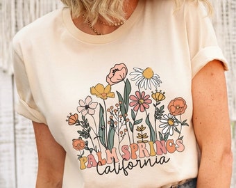 Wildflowers Custom City State Shirt, Personalized T-Shirt, Cute Custom Shirts for Women, Custom Printing TShirt, Personalized T Shirt Gift