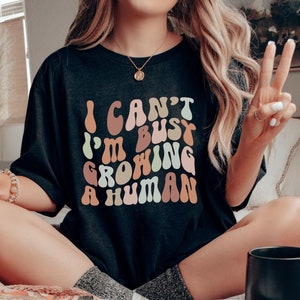 Pregnancy Announcement Shirts I Can't I'm Busy Growing A Human Funny Pregnancy Shirt Gift for Expectant Mothers Day Boho Pregnant top