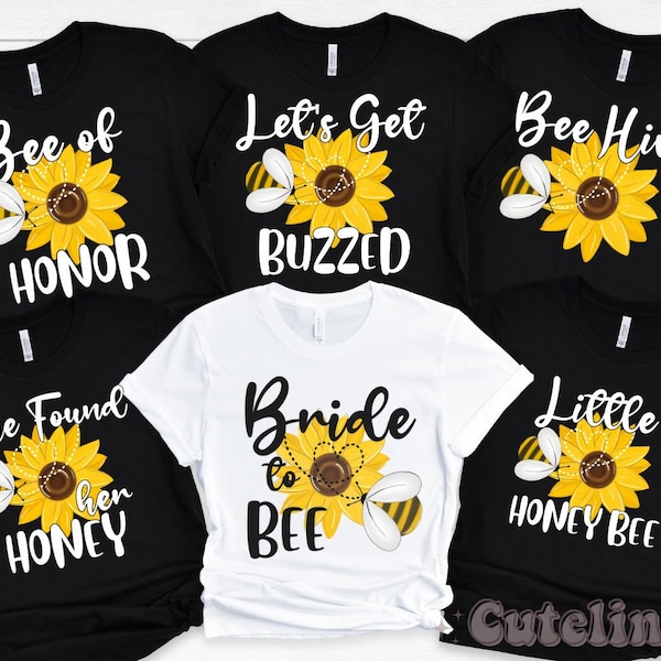 Bee Bachelorette Shirts, Bride to Bee, Bee Themed Bridal Party Tee, Let's Get Buzzed Bee Themed Bachelorette, Bee Lovers TShirts, Queen Bee