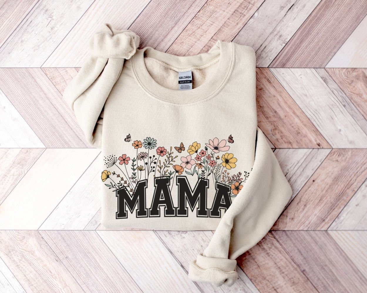 Mama Sweatshirt, Mama Crewneck Wildflowers Mama, Mothers Day