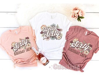 Camiseta Hello Sixty, Camiseta de aniversário de 60 anos, Camiseta de festa de 60 anos, Camiseta de aniversário de 60 anos, Camiseta de aniversário de 60 anos, Camiseta de aniversário de 60 anos, Aniversário de 1965