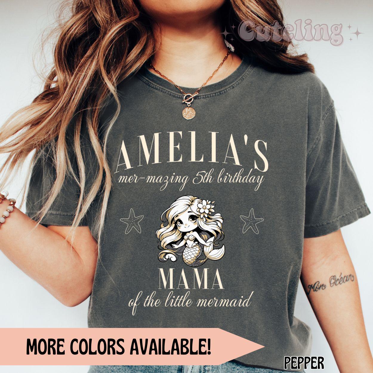 Womens Mermaid Mom Birthday Mermaid First Time Mommy New Mom Shirt Womens Mermaid Mom Birthday Mermaid First Time Mommy New Mom Shirt