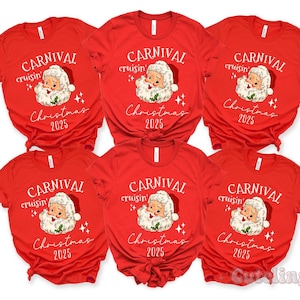 Family Christmas Cruise 2025 Shirts, Matching Family Cruise Shirts, Carnival Cruise Matching Family Holiday shirts Santa Xmas Cruising tees