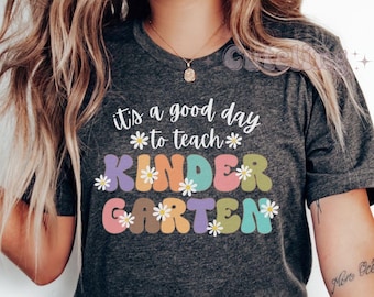 Kindergarten Teacher Shirt, Back to School teacher shirt, Matching Teacher Group Shirts, teaching Team Grade Level Appreciation Gift Groovy