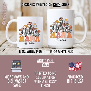 Taza personalizada para mamá, mamá nacida en 2026, taza de café para el Día de la Madre, regalo para mamá primeriza, regalo para baby shower, regalo de embarazo imagen 7