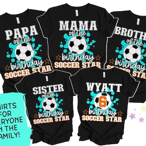 Birthday Boy Soccer Shirt, Matching Family Birthday Shirt, Custom Soccer Birthday Shirt, Soccer Birthday Gift, Sports Lover Family Shirt