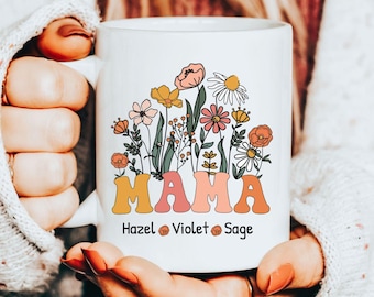 Custom Mama Mug, Mama Mug With Kids Names, Mother's Day Coffee Mug, Mothers Day Gift for New Mom Gift, Baby Shower Gift, Pregnancy Gift