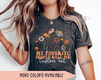 Mijn favoriete mensen noemen me oma shirt, gepersonaliseerd oma shirt, aangepaste oma tshirt baby onthullen cadeaus voor oma cadeau plus size top
