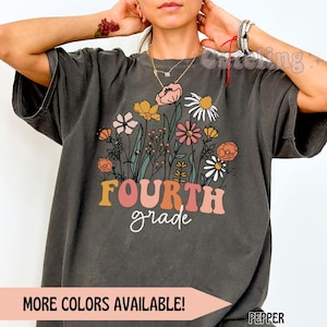 Fourth Grade Teacher Shirt, Comfort Colors® Back to school 4th Grade Teacher T-Shirt, 4th Grade Shirt Teacher Team Teacher Appreciation Gift