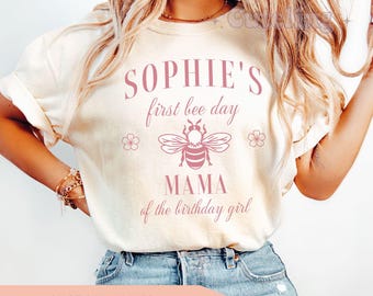 First Bee Day First Birthday Shirt Bee Theme Birthday Bumble Bee Mama Dada Shirt Girl 1st Birthday Bee First Birthday Matching Family Shirts