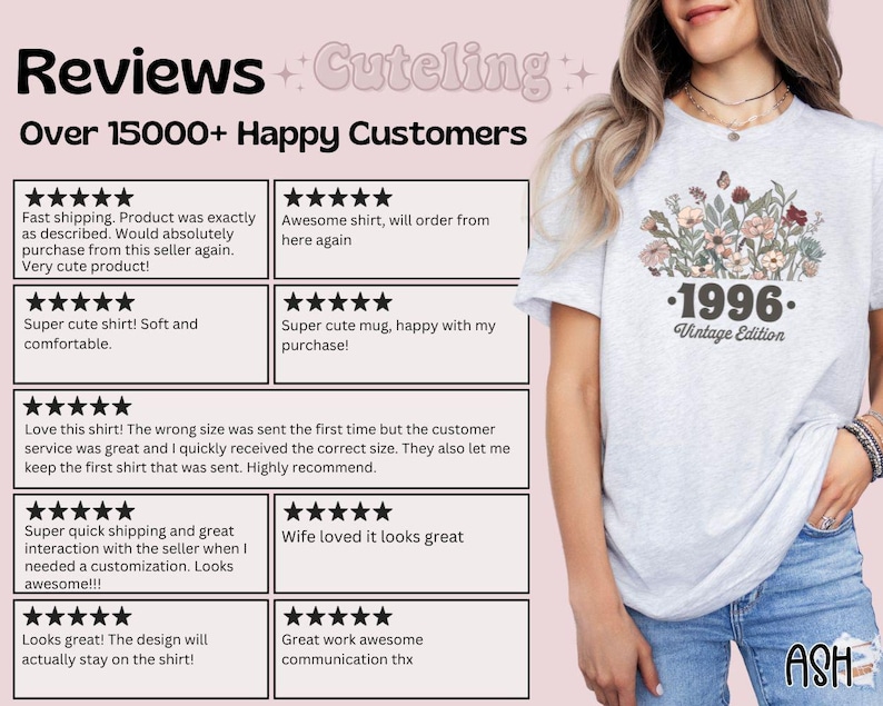 1996 Shirt, 30th Birthday Shirt, Flower 1996 Birth Year Number Shirt for Women, Birthday TShirt, Turning 30 Gift, 1996 plus size tops image 3