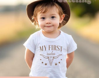 My First Rodeo birthday Shirt, Customized 1st Birthday T-Shirt, My First Rodeo Shirt, Matching Family Party shirts Cowboy Wild West Birthday